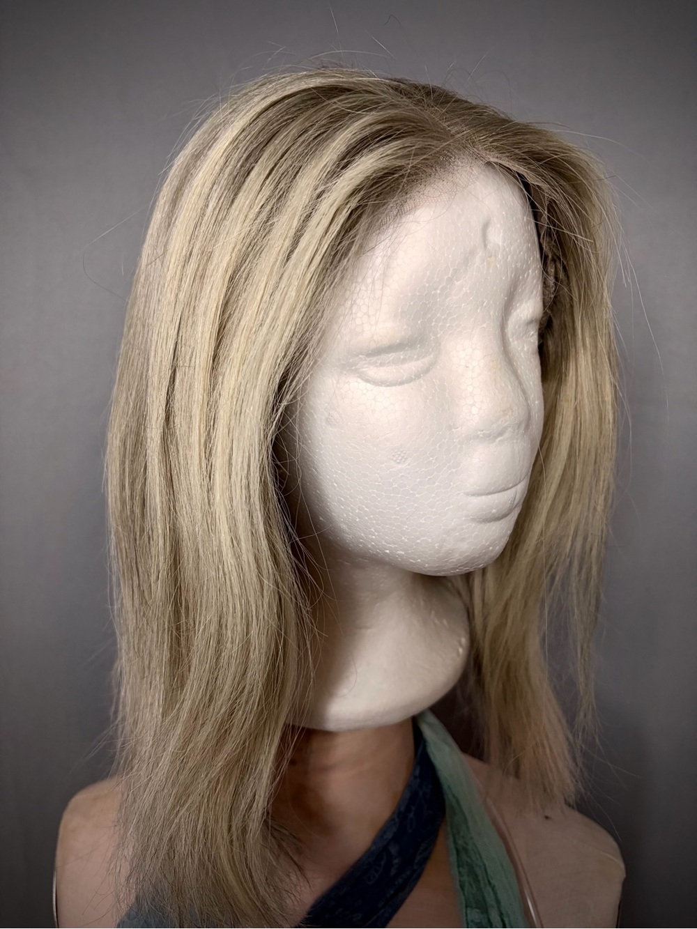 Real Remy Human Hair Wig Ash Blonde